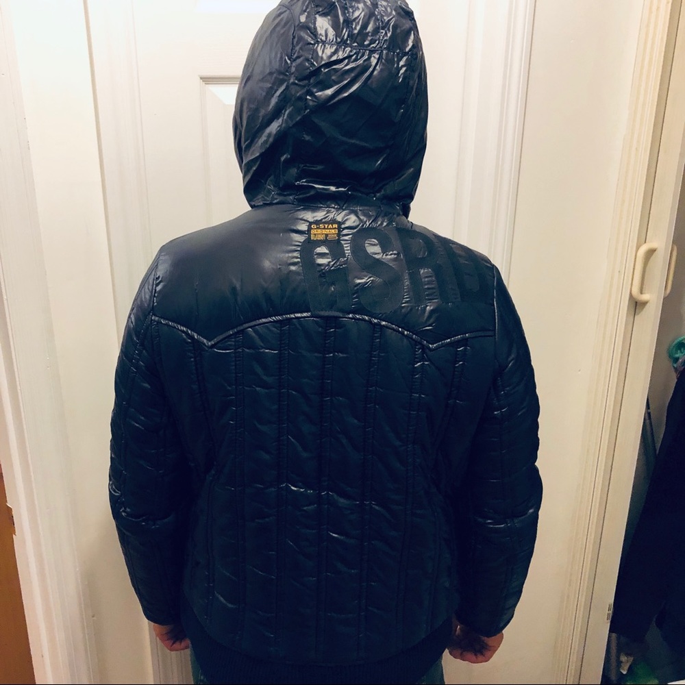 GSTAR RAW PUFFER JACKET WITH HOOD SIZE L - Picture 5 of 7